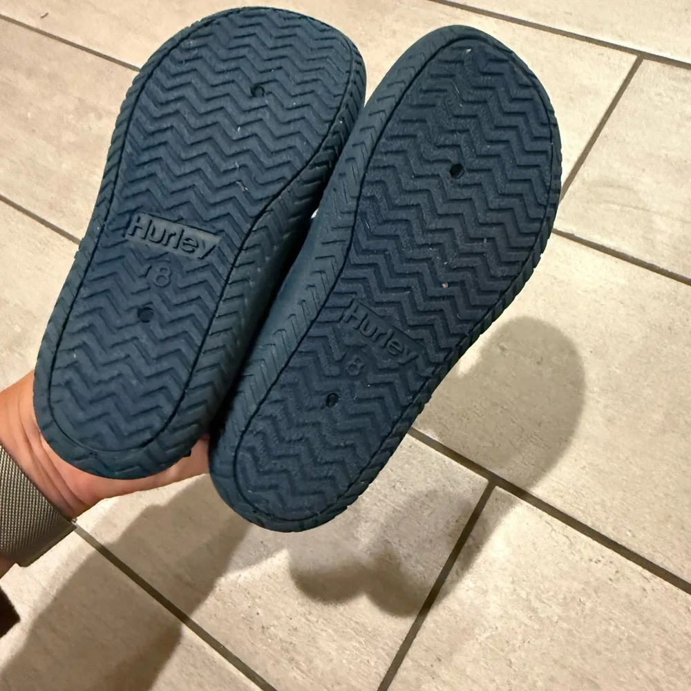 Hurley Navy Blue Kids Water Shoes with White Logo